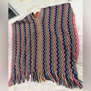 💝NWT Missoni Multicolor poncho /scarf